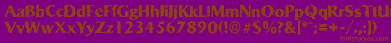 SigvarrandomXboldRegular Font – Brown Fonts on Purple Background