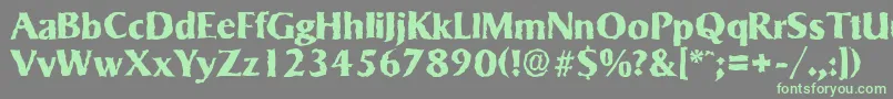 SigvarrandomXboldRegular Font – Green Fonts on Gray Background