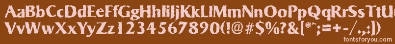 SigvarrandomXboldRegular Font – Pink Fonts on Brown Background