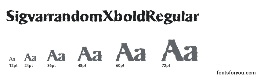 Размеры шрифта SigvarrandomXboldRegular