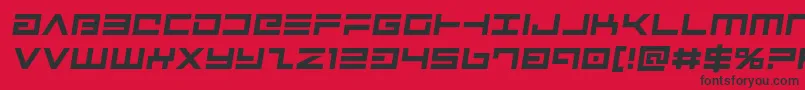フォントAvengersemital – 赤い背景に黒い文字