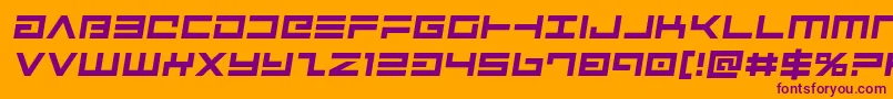 Avengersemital Font – Purple Fonts on Orange Background