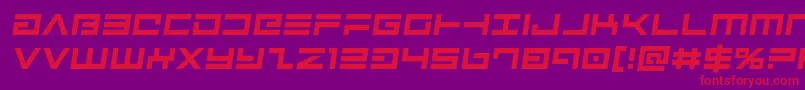 Avengersemital-Schriftart – Rote Schriften auf violettem Hintergrund