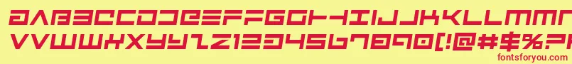 Avengersemital Font – Red Fonts on Yellow Background