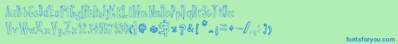 False3D Font – Blue Fonts on Green Background