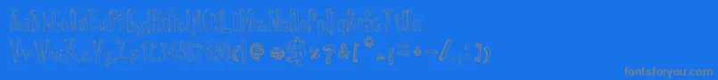 Fonte False3D – fontes cinzas em um fundo azul
