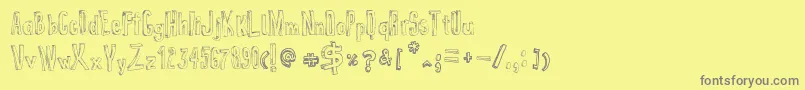 False3D Font – Gray Fonts on Yellow Background