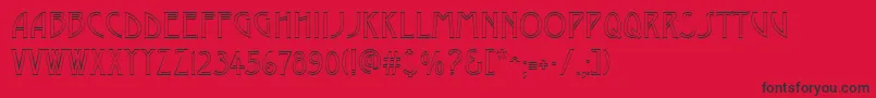 Desdemona Font – Black Fonts on Red Background