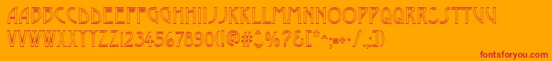 Desdemona Font – Red Fonts on Orange Background