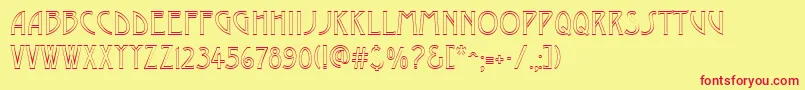 Desdemona Font – Red Fonts on Yellow Background