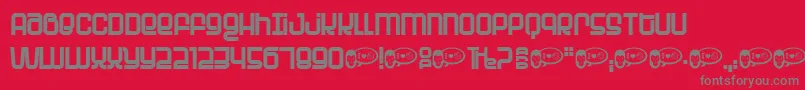 Planet Font – Gray Fonts on Red Background