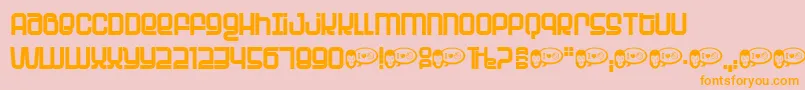 Planet Font – Orange Fonts on Pink Background