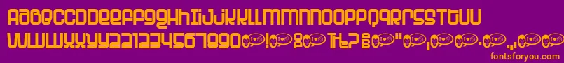 Planet Font – Orange Fonts on Purple Background