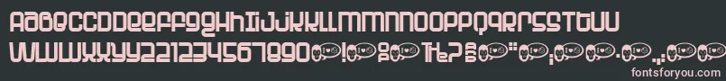 Planet Font – Pink Fonts on Black Background