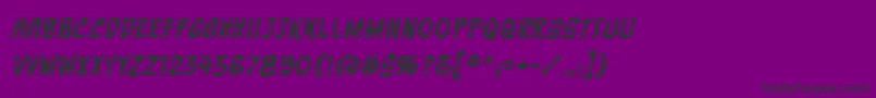 Шрифт CrashcoursebbItal – чёрные шрифты на фиолетовом фоне