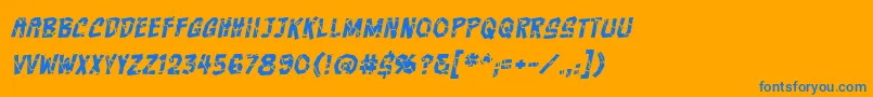 CrashcoursebbItal Font – Blue Fonts on Orange Background