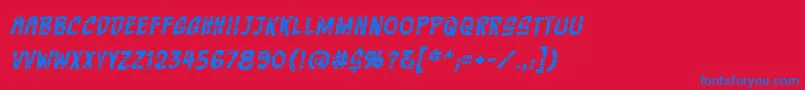 CrashcoursebbItal Font – Blue Fonts on Red Background