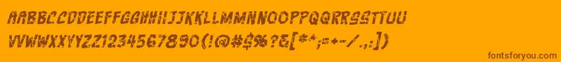 CrashcoursebbItal Font – Brown Fonts on Orange Background