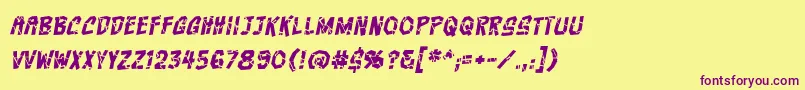 CrashcoursebbItal Font – Purple Fonts on Yellow Background