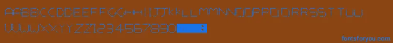 TheVandorSpot-fontti – siniset fontit ruskealla taustalla