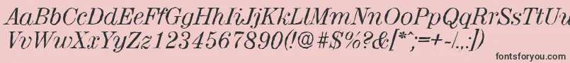 ValenciaantiqueItalic Font – Black Fonts on Pink Background