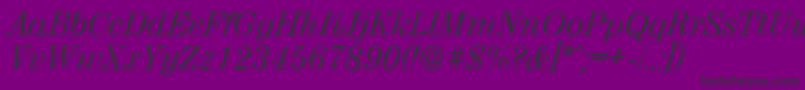 ValenciaantiqueItalic Font – Black Fonts on Purple Background