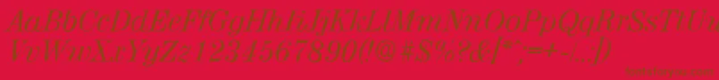 ValenciaantiqueItalic Font – Brown Fonts on Red Background