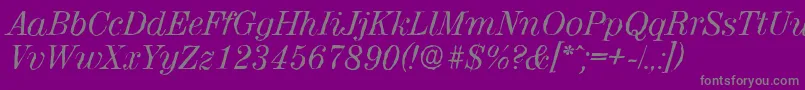 fuente ValenciaantiqueItalic – Fuentes Grises Sobre Fondo Morado