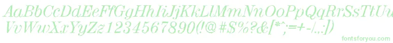 Czcionka ValenciaantiqueItalic – zielone czcionki