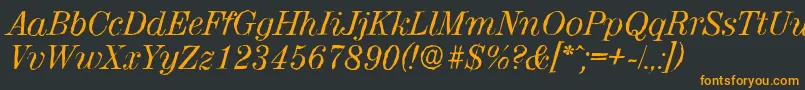 ValenciaantiqueItalic Font – Orange Fonts on Black Background