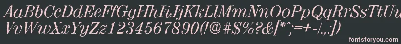 ValenciaantiqueItalic Font – Pink Fonts on Black Background