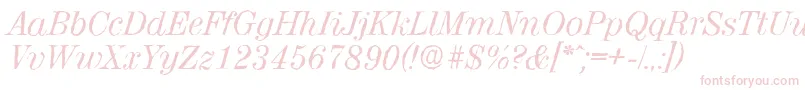 ValenciaantiqueItalic Font – Pink Fonts on White Background