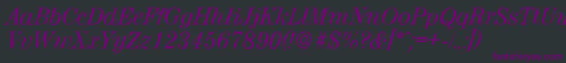 ValenciaantiqueItalic Font – Purple Fonts on Black Background