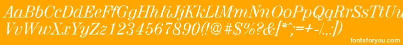 ValenciaantiqueItalic Font – White Fonts on Orange Background