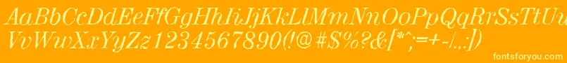 ValenciaantiqueItalic Font – Yellow Fonts on Orange Background