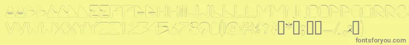 Viceprezdisplaycapsssk Font – Gray Fonts on Yellow Background