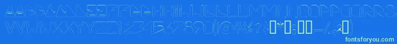 Viceprezdisplaycapsssk Font – Green Fonts on Blue Background