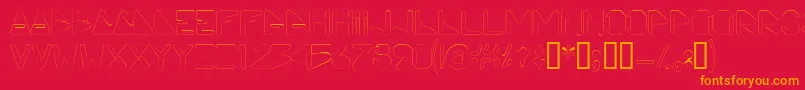 Viceprezdisplaycapsssk Font – Orange Fonts on Red Background