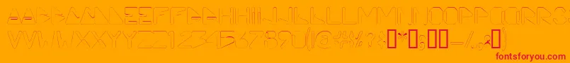 Viceprezdisplaycapsssk Font – Red Fonts on Orange Background