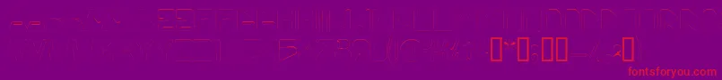 Viceprezdisplaycapsssk-Schriftart – Rote Schriften auf violettem Hintergrund