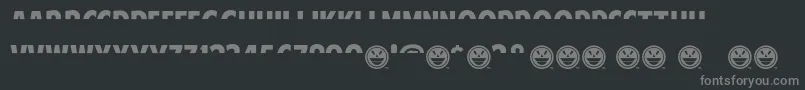 Шрифт AmericanPurposeStripe1NormalItalic – серые шрифты на чёрном фоне