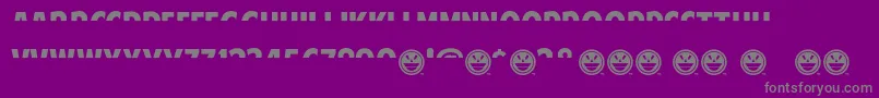 fuente AmericanPurposeStripe1NormalItalic – Fuentes Grises Sobre Fondo Morado