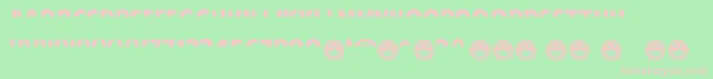 フォントAmericanPurposeStripe1NormalItalic – 緑の背景にピンクのフォント
