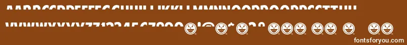 AmericanPurposeStripe1NormalItalic Font – White Fonts on Brown Background