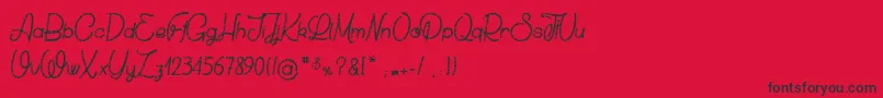 ChickenSocks Font – Black Fonts on Red Background