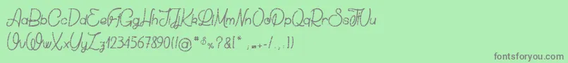 ChickenSocks Font – Gray Fonts on Green Background