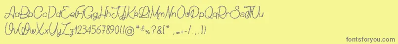 ChickenSocks Font – Gray Fonts on Yellow Background