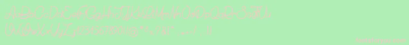 ChickenSocks Font – Pink Fonts on Green Background