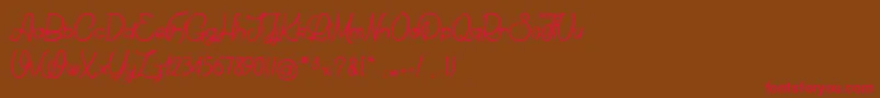 ChickenSocks Font – Red Fonts on Brown Background