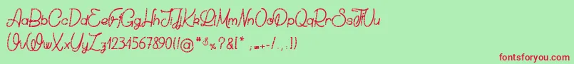 ChickenSocks Font – Red Fonts on Green Background